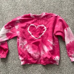 Pink tie dye crewneck